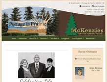 Tablet Screenshot of mckenziesportagefuneralchapel.com